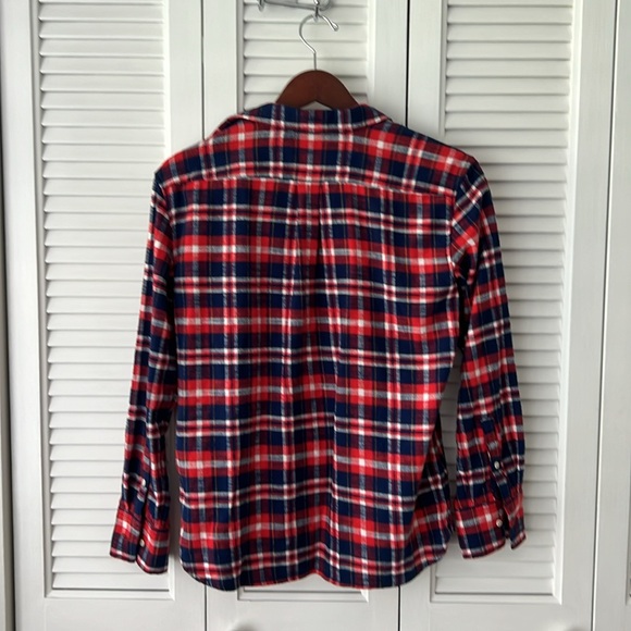 Women’s JCrew Garçon flannel shirt, size 4, blue and red, NWT - Picture 5 of 5